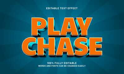 play chase editable text effects with a kids and game theme
