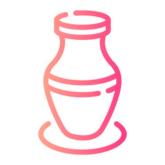 pottery Line Gradient Icon