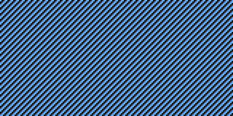 Obraz premium Black and blue diagonal carbon fiber seamless texture pattern vector illustration. Textile fabric, car tuning or cloth macro seamless kevlar crisscross texture background.