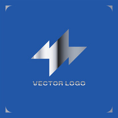 Obraz premium MODERN GEOMETRIC METALLIC GRAPHIC LOGO 