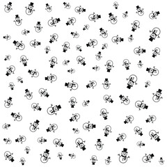 Snowman Minimalist Pattern