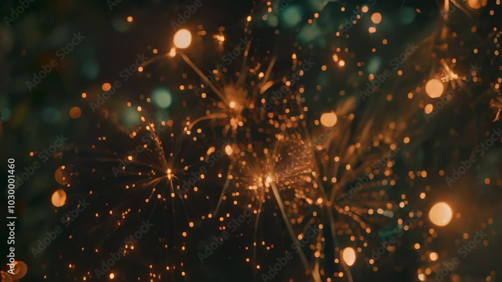Aufkleber two sparklers ignite against a dark backdrop, creating a dazzling display of light and sparks, spark