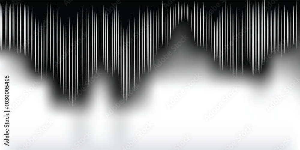 Wall mural smooth transition from black to white. black and white design element. abstract northern lights. str