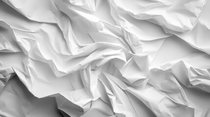 Obraz premium White Crumpled Paper Background