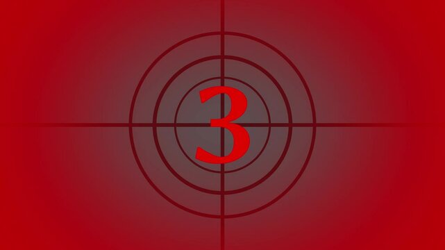 Countdown to any things start moment concept, Wait for start video. old movie countdown ,Cinema with countdown leader, vintage old and retr&ograve;  countdown 5 - 0 countdown movie cinematic animation