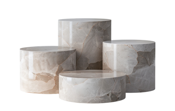 Elegant marble podium for product display, cut out