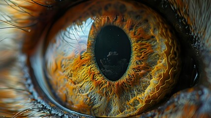 Close Up of a Bird's Eye: Intricate Details and Stunning Texture