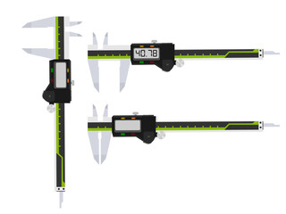 Fototapeta premium vernier caliper on a white background.