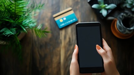 Online Shopping Checkout on Smartphone Perspective