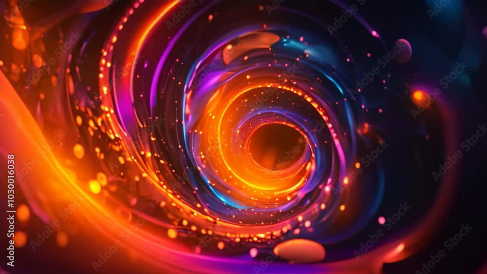 Aufkleber an abstract photograph capturing swirling fire and light, creating a mesmerizing and dynamic scene, 