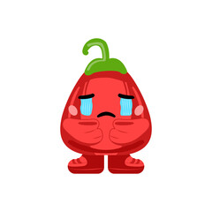 Cute Paprika Mascot Character Illustration