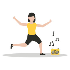 People Doing Sports Activities Illustration