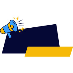 Promotion Banner with Megaphone 