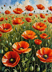 Botanical pattern for printing on wall decorations, covers. Artistic brush strokes.