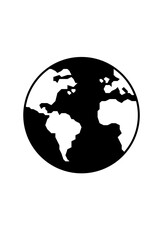 simple world icon for internet. earth vector