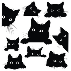 Silhouette Black Cat Illustration