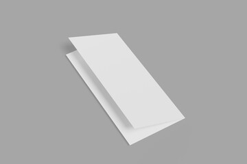 White blank DL Bifold Brochure Paper