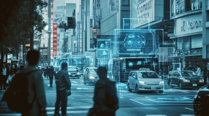 City monitoring with computer vision system recognizing objects and faces to identify threats and intelligently control traffic