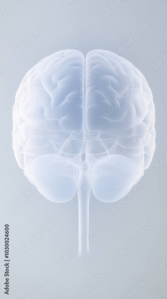 Poster anatomical x ray of human brain showcasing cranial structure and neural pathways, illustrating compl