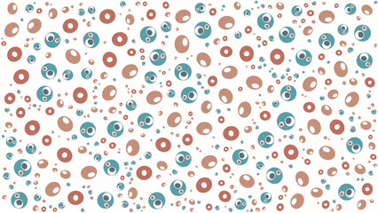 SEAMLESS CIRCLE DOODLE SHAPES PATTERN TEXTURE COLORFUL TEMPLATE ABSTRACT DARK BACKGROUND TRENDY DESIGN VECTOR