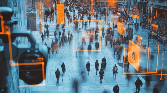City surveillance camera with computer vision that recognizes objects and faces to identify threats and intelligent traffic control
