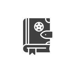 A book with magical spells vector icon