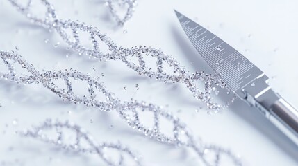 Cutting-Edge Genetic Engineering: CRISPR Technology in Action 3D Render Illustration