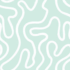 Obraz premium Seamless abstract pattern with squiggles and scribbles. Weaved curved lines. Chaotic ink scribbles decorative texture. Messy doodles, wavy