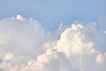 Close up White Cloud and Blue Sky for Background.
