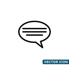 Bubble Speech Simple Icon design template
