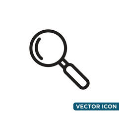 magnifying glass icon simple design templated