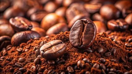 cup of coffee with beans