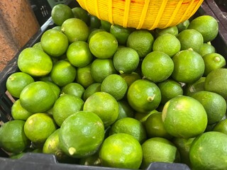 Fresh and raw vegetables the market. Fresh potatoes, bel peppers, tomatoes, zucchini, eggplant and green beans for sale at vegetable market, close up. Organic vegetables at local market.