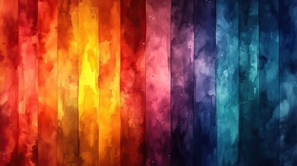 A background of colorful watercolor stripes.