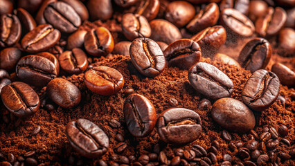 cup of coffee with beans