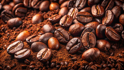 cup of coffee with beans