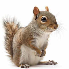 squirrel on a white background