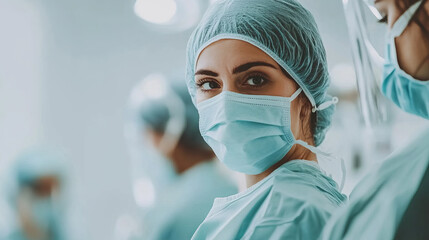 Medical Team Collaborating in Operating Room