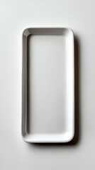 Rectangular white serving tray.