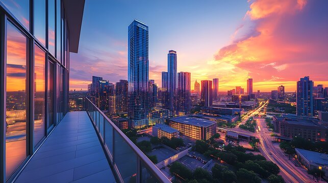 Modern urban living spaces equipped with smart city technology, energy-saving systems, and customizable interiors, revolutionizing home design for the tech-driven world