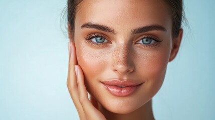 Fototapeta premium Face Cream Application – Youthful Skin