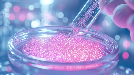 Unveiling Genetic Engineering Marvels: 3D Render Macro Photograph of Researcher Studying Genetically Modified Organism with Intricate Textures and Colors