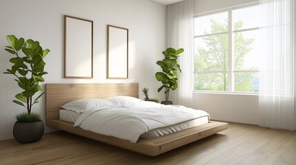 Modern Minimalist Bedroom with Natural Light