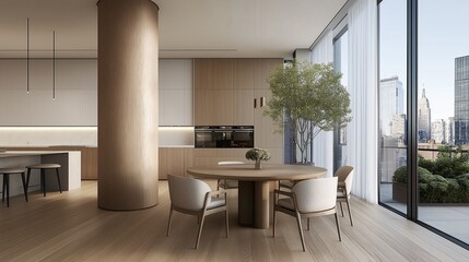 Fototapeta premium Modern Interior Design with Elegant Dining Area