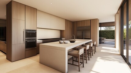 Modern Minimalist Kitchen with Open Concept Design