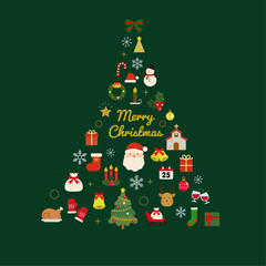 クリスマスツリーのイラスト