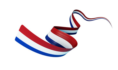 3d Flag Of Netherlands Country 3d Waving Netherlands Ribbon Flag On White Background 3d...