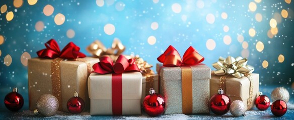 The Colorful Christmas Gift Boxes