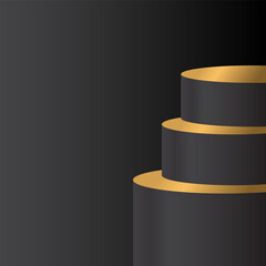 Black Abstract geometric background. Modern vector illustration 