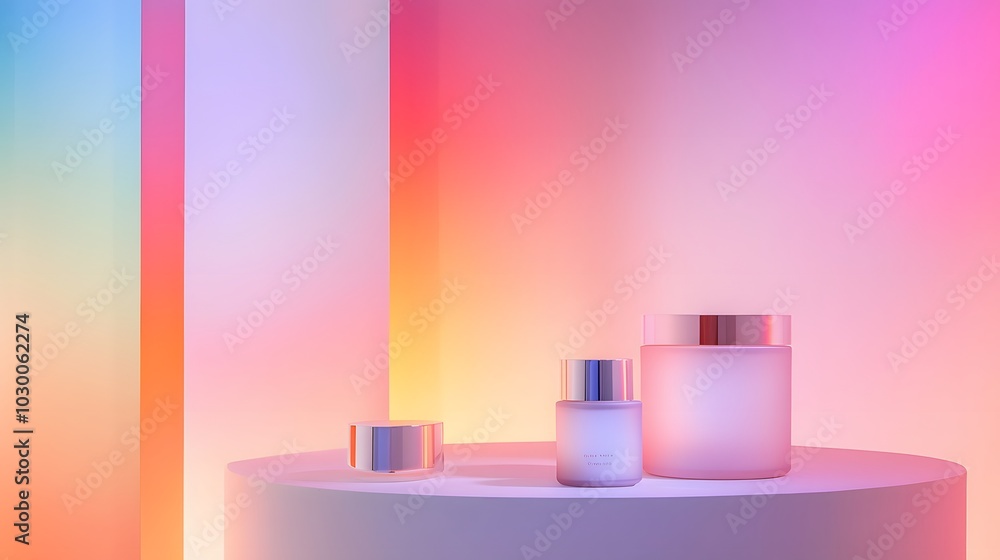Poster 66. **a soft gradient backdrop creating a serene atmosphere for the product display.